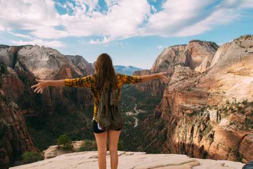 Woman with view