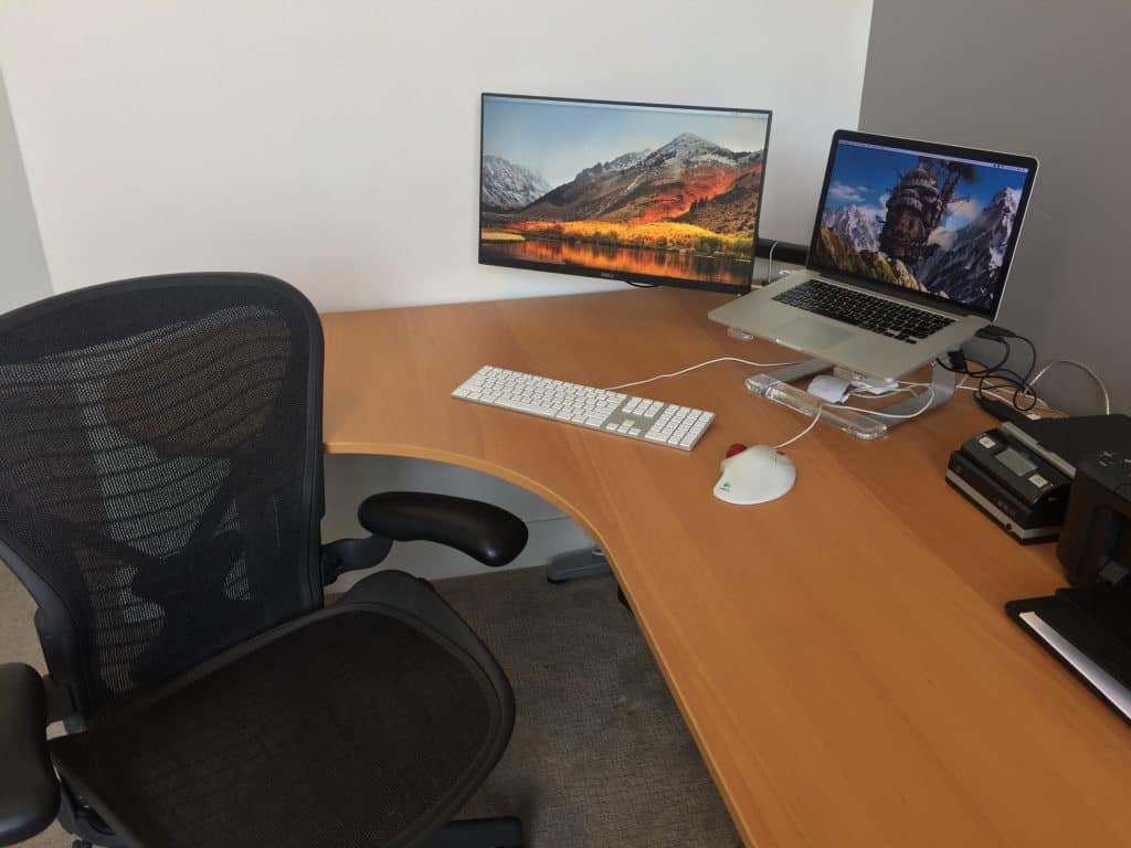 desk in apartment