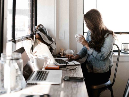 woman working
