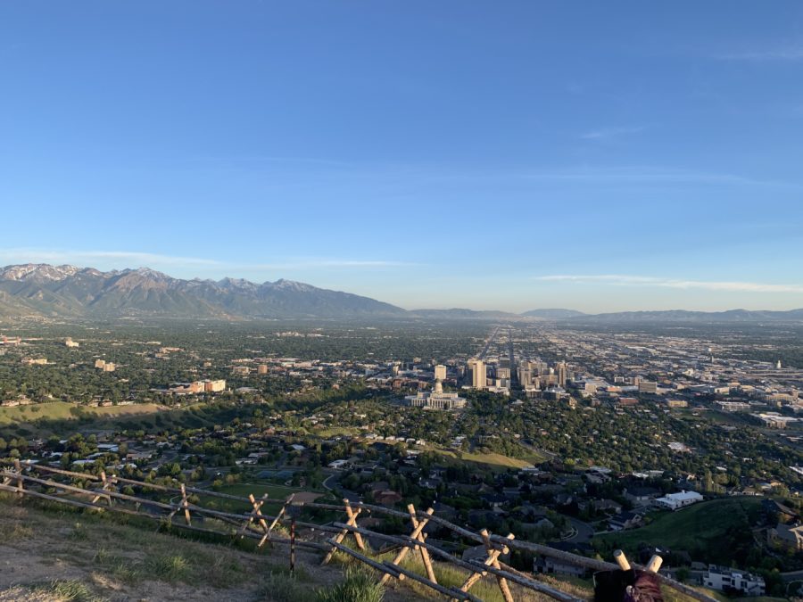 The view from Ensign Peak in SLC.