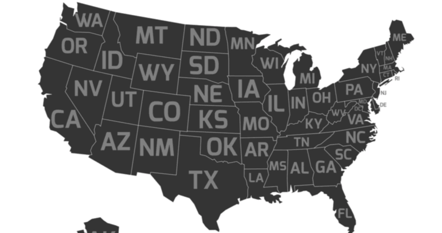 Map of the US